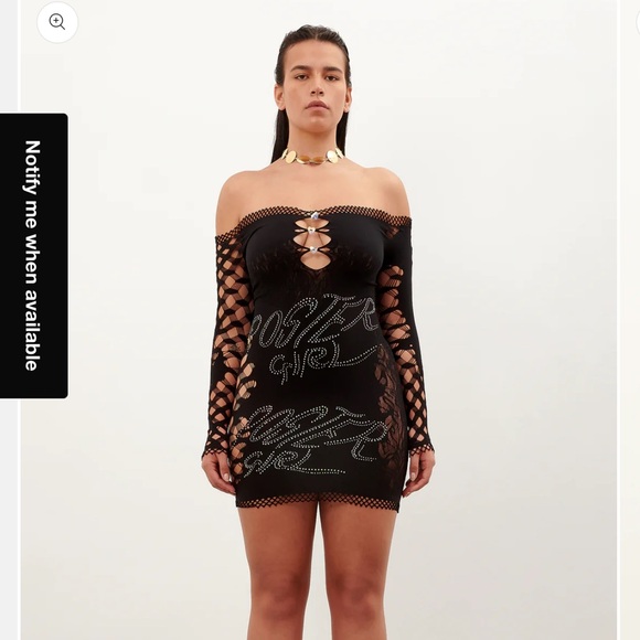 Poster Girl Coco Dress Long Sleeve - Jet Black - Size XS-M - BRAND NEW - Picture 3 of 8